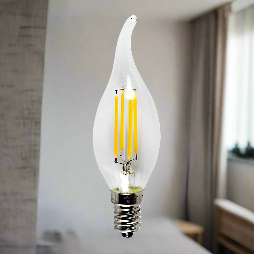 4W Warm White Candle Tail Filament LED Bulb – E14 Small Screw