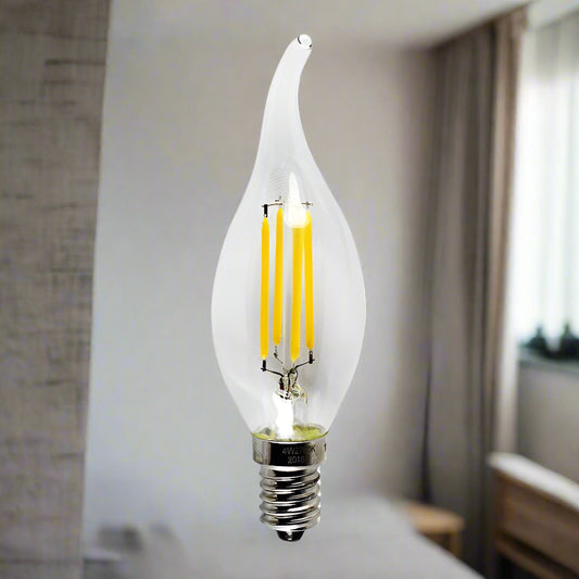 4W Warm White Candle Tail Filament LED Bulb – E14 Small Screw