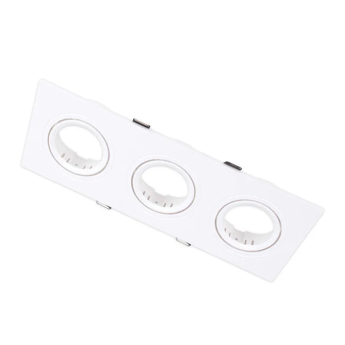 3 Way Rectangular GU10 Recessed Fitting