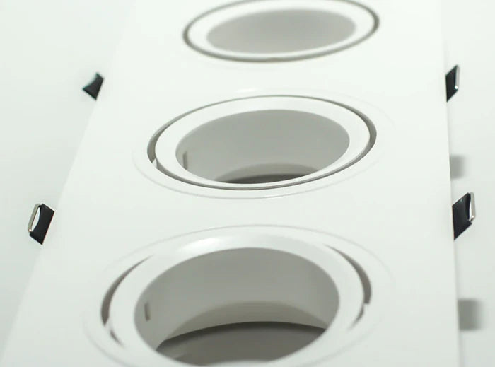 3 Way Rectangular GU10 Recessed Fitting