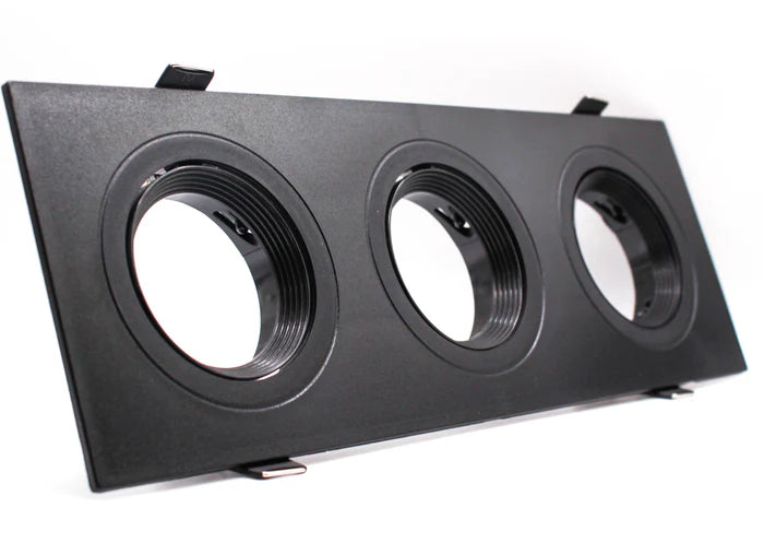 3 Way Rectangular GU10 Recessed Fitting